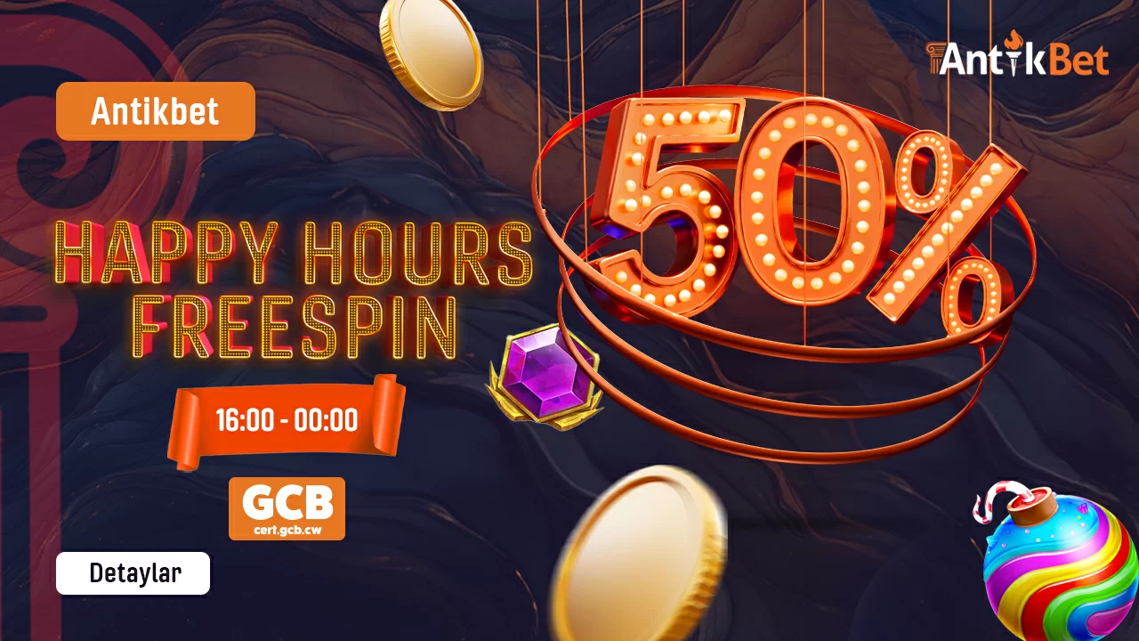 %50 HAPPY HOURS FREESPİN