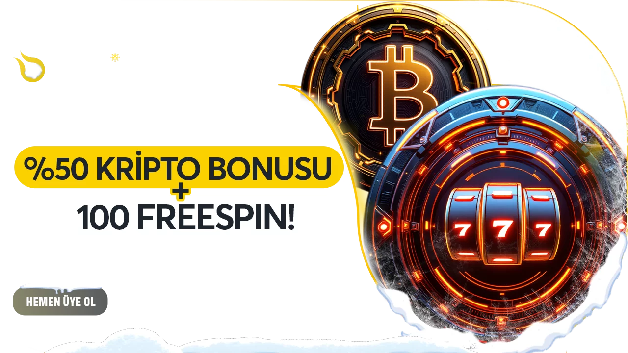 %50 KRİPTO BONUSU + 100 FREESPİN